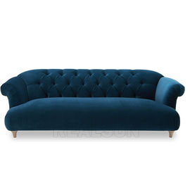 comprare Strato lussuoso di banchetto del tessuto della tela della mobilia del salone ricoperto Recliner di legno fabbricazione online