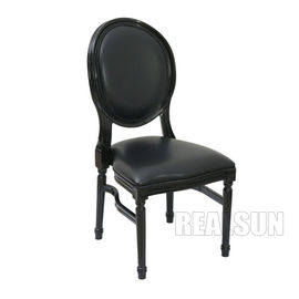 comprare La mobilia della camera da letto dell'albergo di lusso di concorso completo ha curvato la resina posteriore Louis Chair nero fabbricazione online