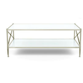 comprare Ottone spazzolato decorativo del tavolino da salotto classico del salone con vetro temperato fabbricazione online