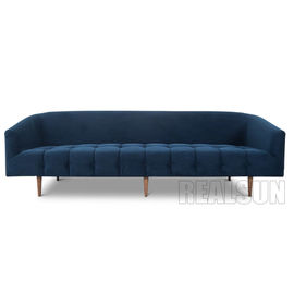 comprare Sofà trapuntato velluto moderno di legno domestico dei blu navy della mobilia del salone dello strato di progettazione fabbricazione online