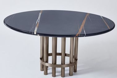 comprare Porto ovale di lusso Laurent Marble Top di forma delle Tabelle di legno della sala da pranzo del ristorante fabbricazione online