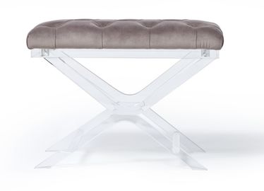 comprare Panchetto acrilico del piede della gamba di Florida della camera da letto dell'ottomano del tessuto moderno classico americano del banco fabbricazione online