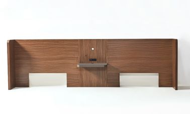 comprare Dimensione su ordine della regina della noce HPL delle testate di stile dell'hotel di ospitalità con le luci del LED fabbricazione online