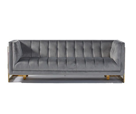 comprare Il tessuto del velluto ha trapuntato il salone moderno Sofa With Hallow Metal Legs fabbricazione online
