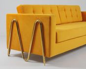 Modern Living Room Velvet Fabric Sofa Couch 2240x960x820mm