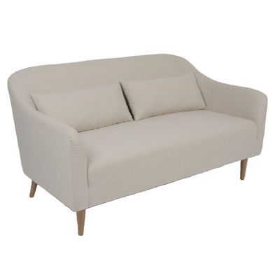 comprare ODM classico 2 di tela Seater Sofa With Wooden Leg fabbricazione online