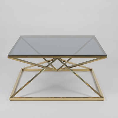 comprare Tavolino da salotto di sovrapposizione della struttura del metallo dei triangoli 0.5cbm con vetro pulito fabbricazione online