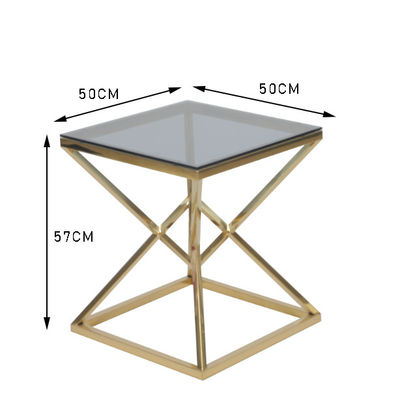 comprare acciaio inossidabile moderno 0.47cbm di 50x50cm e tavolino da salotto di vetro fabbricazione online