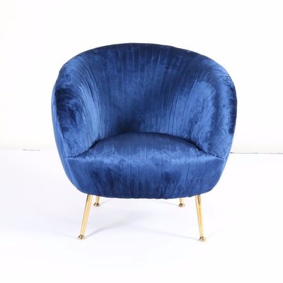 comprare Altezza blu scuro moderna della poltrona 75cm di accento del velluto fabbricazione online