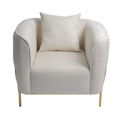comprare sedia di salotto ricoperta 89*85*90CM del tessuto con l'acciaio inossidabile dell'oro fabbricazione online
