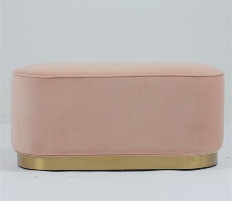 comprare Camera da letto moderna del banco dell'ottomano del tessuto del velluto con disposizione dorata fabbricazione online