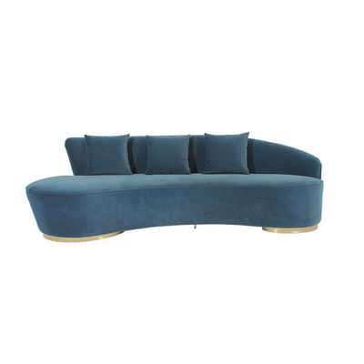 comprare EPE ha avvolto il tessuto moderno Sofa With Stainless Steel Base del velluto fabbricazione online