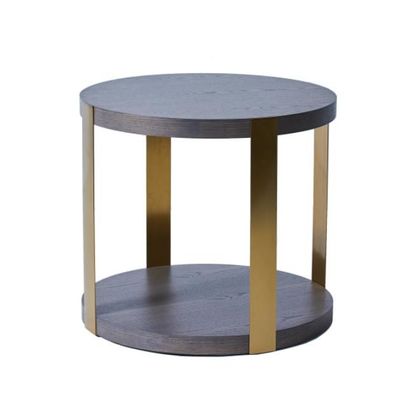 comprare Tavolino da salotto superiore di legno 72x64cm robusti di acciaio inossidabile del giro di lusso fabbricazione online