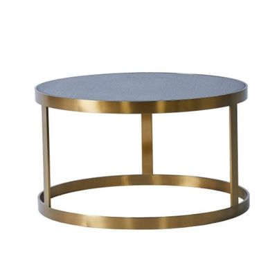 comprare Tavolino da salotto di legno rotondo moderno 90x52cm della struttura del metallo di acciaio inossidabile della cima fabbricazione online