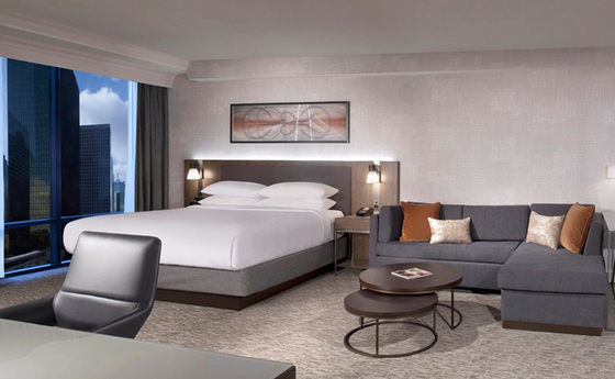 comprare Insieme di camera da letto di legno dell'hotel della mobilia della stella della stanza 4 del letto dell'hotel fabbricazione online