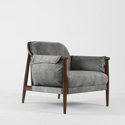 comprare Il tessuto ha ricoperto lo stile nordico di legno solido della sedia di accento della struttura fabbricazione online