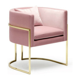 comprare Base ricoperta velluto moderno di acciaio inossidabile della sedia di rosa fabbricazione online