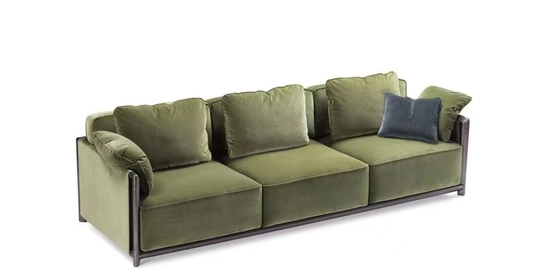 comprare Tappezzeria di Sofa With Button Tufted Fully del salone della struttura del metallo fabbricazione online