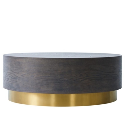Buon prezzo Base arrotondata superiore di legno di acciaio inossidabile dell'oro del tavolino da salotto del salone in linea