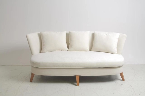 Buon prezzo Tessuto moderno elegante del velluto con la struttura di legno Sofa Set For Home Furniture in linea