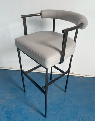 Buon prezzo Sedia di Barstool del vinile avvolta spugna ad alta densità con l'acciaio inossidabile del metallo in linea