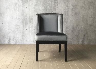 Buon prezzo La sala da pranzo di Grey Velvet Wood And Fabric presiede il tipo dell'interno stile francese in linea