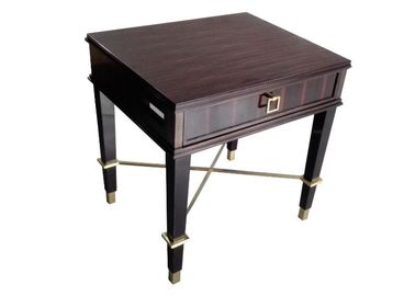Buon prezzo La notte della mobilia della camera da letto di Ebony Wood Hotel Bedside Tables sta il rivestimento dell'unità di elaborazione in linea