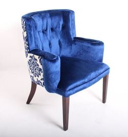 Buon prezzo Blue Velvet ha trapuntato la mobilia domestica della sedia, salone di legno delle poltrone che pranza la sedia in linea