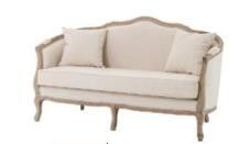 Buon prezzo Strati stili country francesi beige del salone, sofà antico solido del tessuto di legno di quercia in linea