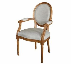 Buon prezzo La poltrona di legno antica francese che pranza la sedia ha ricoperto per la camera da letto, colore su misura in linea