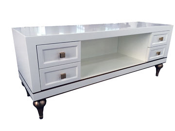 Buon prezzo Legno di betulla solido dell'alta di lucentezza del salone Tabella laterale di vetro di legno del tavolino da salotto in linea