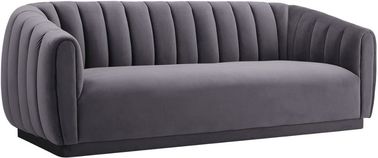 Buon prezzo Sofà grigio del salone del velluto del recliner classico di lusso europeo della mobilia in linea