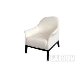 Buon prezzo Gamba di legno su ordinazione di Seater Sofa Chair Black Solid Wood delle sedie di salotto singola con il tessuto di Linern in linea