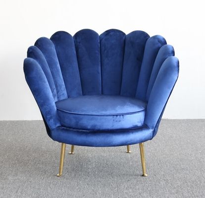 Buon prezzo Il fiore nordico di stile modella la poltrona di accento del velluto di altezza di 78cm in linea