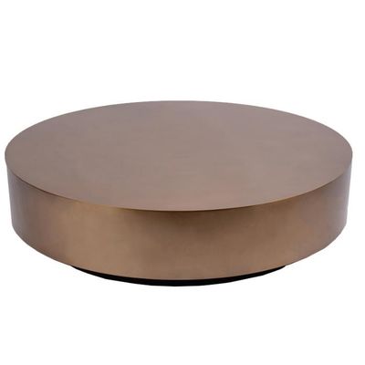 Buon prezzo Cima d'ottone brunita tavolino da salotto basso d'acciaio nero del giro di DIA120x30cm in linea