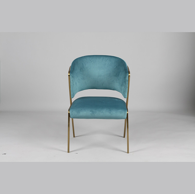 Buon prezzo Sillas ricoperto Blue Velvet che pranza sedia per il nordico moderno della cucina in linea