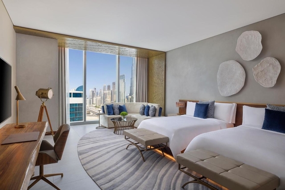 Buon prezzo Legno attraente moderno di lusso su misura dell'insieme di camera da letto dell'hotel in linea