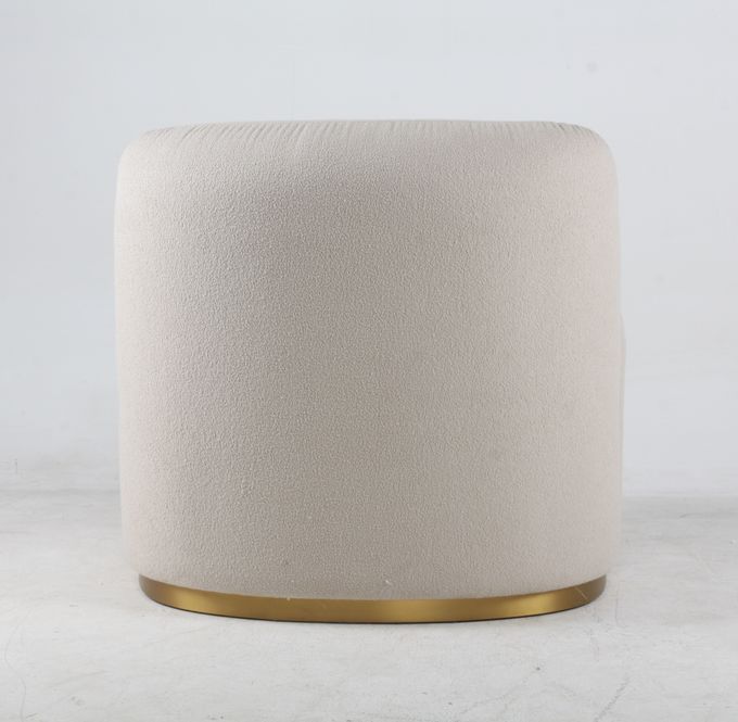 Stile moderno del tessuto del salone di Boucle di accento della sedia bianca di svago 0