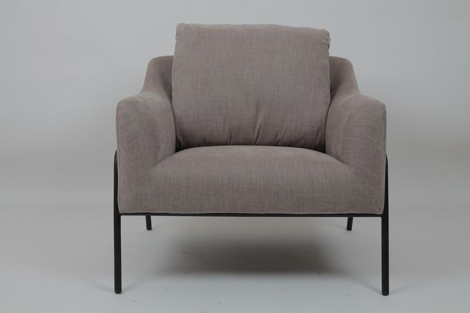 Struttura moderna del metallo di Sofa Upholstered Grey With Black del salone di modo 3