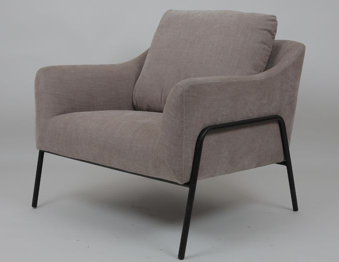 Struttura moderna del metallo di Sofa Upholstered Grey With Black del salone di modo 2