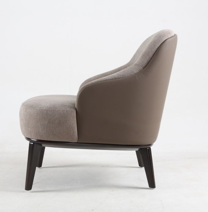 Poltrone dell'ufficio di svago dell'hotel della caffetteria del salone con le gambe di legno 5
