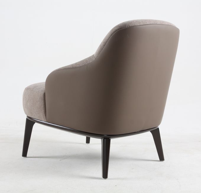 Poltrone dell'ufficio di svago dell'hotel della caffetteria del salone con le gambe di legno 4