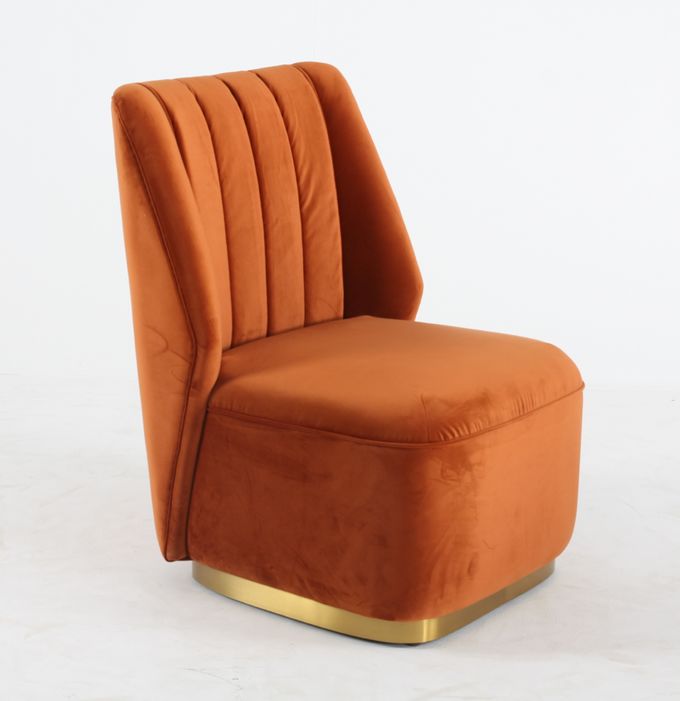 Singolo velluto Sofa Chair Modern And Luxury moderno del salone 3
