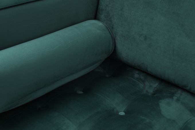 Modulari trapuntati abbottonano l'ufficio Sofa Living Room 3 Seater Sectionals del velluto 1