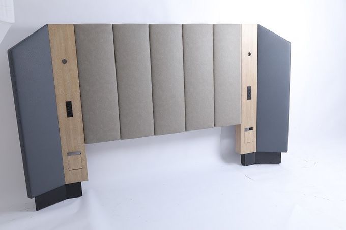 Camera da letto della testata del letto dell'hotel che EKing il ciuffo ricoperto tessuto della mobilia del letto di Siz 1