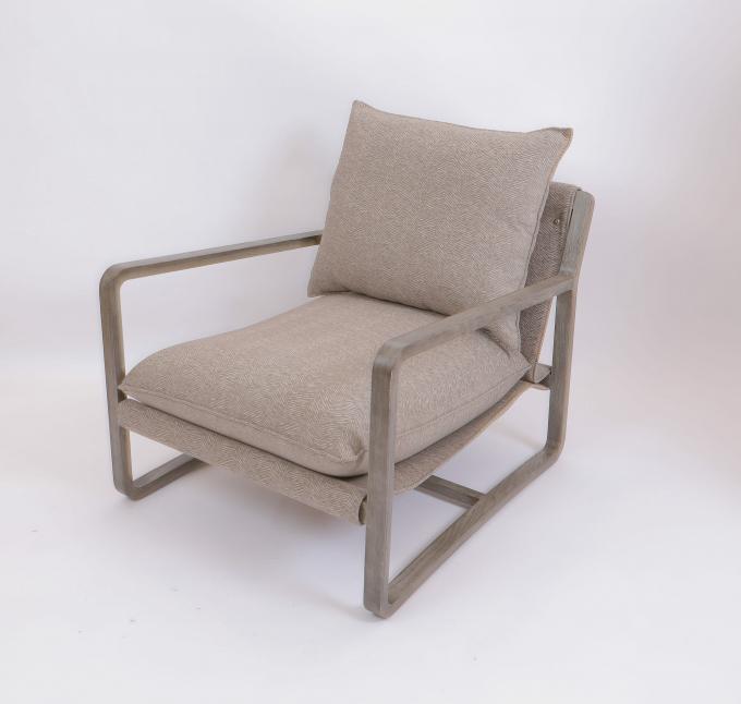 Base solida di acciaio inossidabile della sedia di salotto di legno di quercia della camera da letto dell'hotel 1