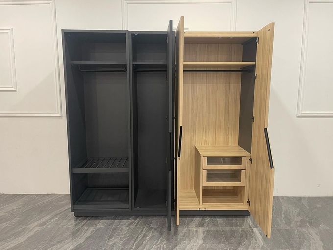 Guardaroba di legno moderno su misura di dimensione per il supporto della stanza di ospite da solo 0