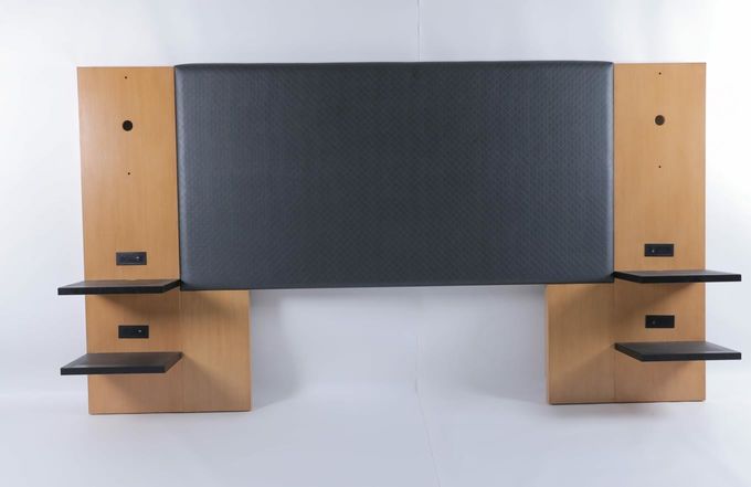 In legno vinile imbottito King Headboard Arredamento per camera da letto per hotel 1