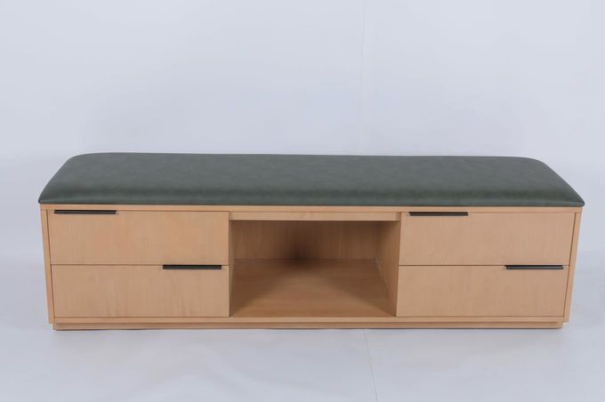 Banchetto per bagagli in legno per hotel commerciali di lusso con cassetti 2