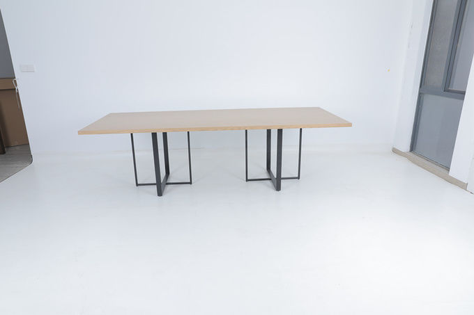 Scrittorio di legno su ordinazione della camera da letto moderna con la console del metallo 3